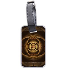 Fractal Copper Amber Abstract Luggage Tags (two Sides) by Celenk