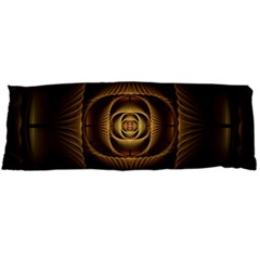 Fractal Copper Amber Abstract Body Pillow Case (dakimakura) by Celenk