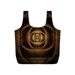 Fractal Copper Amber Abstract Full Print Recycle Bags (s) 