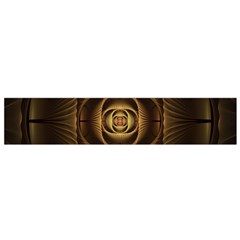 Fractal Copper Amber Abstract Small Flano Scarf by Celenk