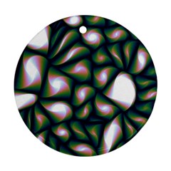 Fuzzy Abstract Art Urban Fragments Ornament (round) by Celenk