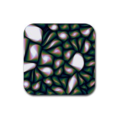 Fuzzy Abstract Art Urban Fragments Rubber Coaster (square)  by Celenk