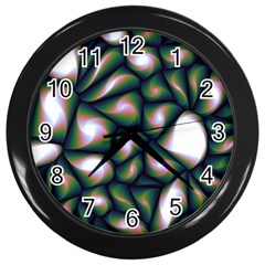 Fuzzy Abstract Art Urban Fragments Wall Clocks (black) by Celenk