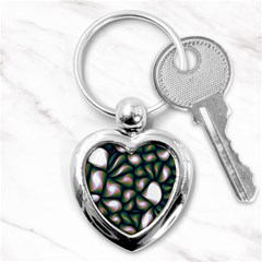 Fuzzy Abstract Art Urban Fragments Key Chains (heart)  by Celenk