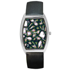 Fuzzy Abstract Art Urban Fragments Barrel Style Metal Watch by Celenk