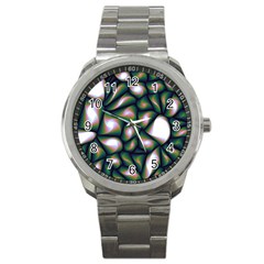 Fuzzy Abstract Art Urban Fragments Sport Metal Watch by Celenk