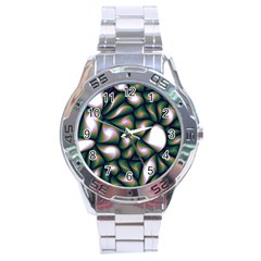 Fuzzy Abstract Art Urban Fragments Stainless Steel Analogue Watch by Celenk