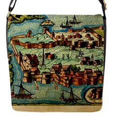 Medeival Ancient Map Fortress Flap Messenger Bag (s) by Celenk