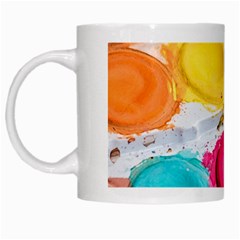 Palette Brush Paint Box Color White Mugs