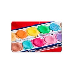 Palette Brush Paint Box Color Magnet (name Card) by Celenk