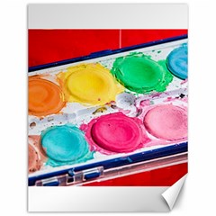 Palette Brush Paint Box Color Canvas 12  X 16   by Celenk