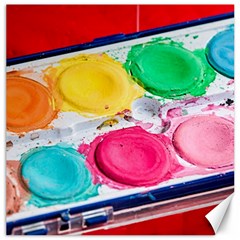 Palette Brush Paint Box Color Canvas 20  X 20   by Celenk