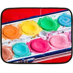 Palette Brush Paint Box Color Double Sided Fleece Blanket (mini)  by Celenk