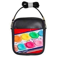 Palette Brush Paint Box Color Girls Sling Bags by Celenk