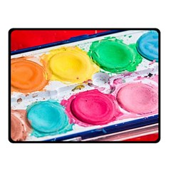 Palette Brush Paint Box Color Fleece Blanket (small) by Celenk