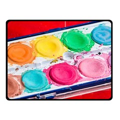 Palette Brush Paint Box Color Double Sided Fleece Blanket (small)  by Celenk