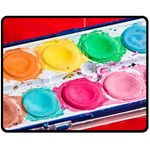 Palette Brush Paint Box Color Double Sided Fleece Blanket (Medium)  58.8 x47.4  Blanket Front