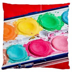 Palette Brush Paint Box Color Large Flano Cushion Case (one Side) by Celenk