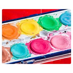 Palette Brush Paint Box Color Double Sided Flano Blanket (medium)  by Celenk