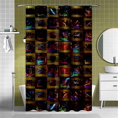 Kaleidoscope Pattern Abstract Art Shower Curtain 48  X 72  (small)  by Celenk