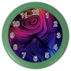 Abstract Pattern Art Wallpaper Color Wall Clocks by Celenk