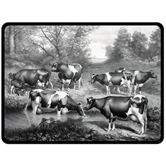 Holstein Fresian Cows Fresian Cows Fleece Blanket (large)  by Celenk