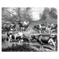 Holstein Fresian Cows Fresian Cows Double Sided Flano Blanket (medium)  by Celenk