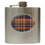 Abstract Background Pattern Textile 6 Hip Flask (6 oz) Front