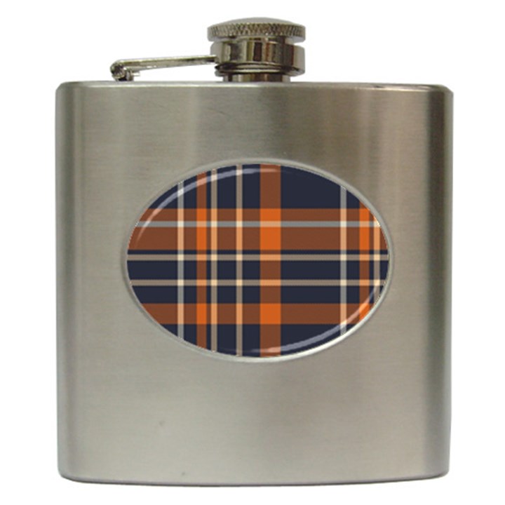 Abstract Background Pattern Textile 6 Hip Flask (6 oz)