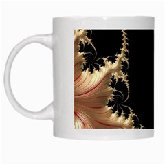 Fractal Art Design Pattern Texture White Mugs by Celenk