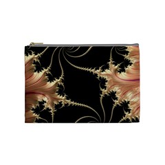 Fractal Art Design Pattern Texture Cosmetic Bag (medium)  by Celenk