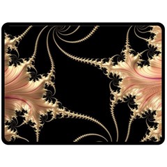 Fractal Art Design Pattern Texture Double Sided Fleece Blanket (large)  by Celenk