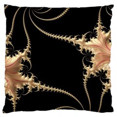 Fractal Art Design Pattern Texture Large Flano Cushion Case (one Side) by Celenk