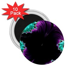 Fractals Spirals Black Colorful 2 25  Magnets (10 Pack)  by Celenk