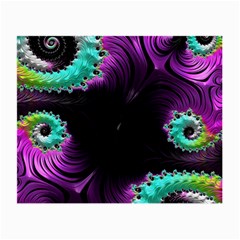 Fractals Spirals Black Colorful Small Glasses Cloth by Celenk