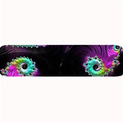 Fractals Spirals Black Colorful Large Bar Mats by Celenk