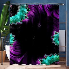 Fractals Spirals Black Colorful Shower Curtain 60  X 72  (medium)  by Celenk