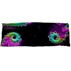 Fractals Spirals Black Colorful Body Pillow Case Dakimakura (two Sides) by Celenk