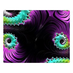 Fractals Spirals Black Colorful Double Sided Flano Blanket (large)  by Celenk