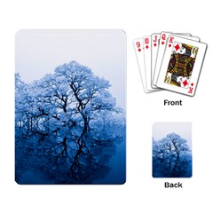 Nature Inspiration Trees Blue Playing Card by Celenk