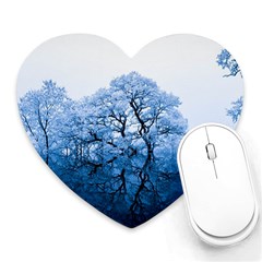 Nature Inspiration Trees Blue Heart Mousepads by Celenk