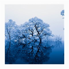 Nature Inspiration Trees Blue Medium Glasses Cloth (2-side) by Celenk