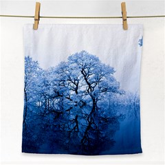 Nature Inspiration Trees Blue Face Towel by Celenk