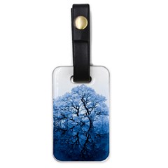 Nature Inspiration Trees Blue Luggage Tags (one Side)  by Celenk