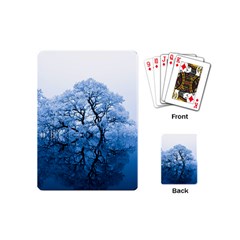 Nature Inspiration Trees Blue Playing Cards (mini)  by Celenk