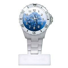 Nature Inspiration Trees Blue Plastic Nurses Watch by Celenk