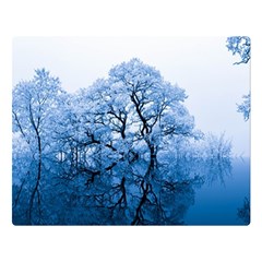 Nature Inspiration Trees Blue Double Sided Flano Blanket (large)  by Celenk