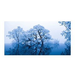 Nature Inspiration Trees Blue Satin Wrap by Celenk