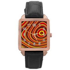 Fractal Art Mathematics Generated Rose Gold Leather Watch  by Celenk