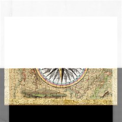 Map Vintage Nautical Collage Rectangular Jigsaw Puzzl by Celenk